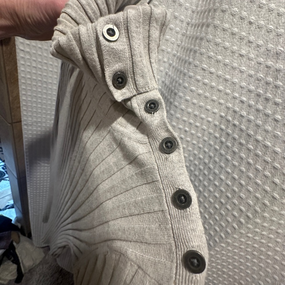 Sundance Gray Ribbed Sweater